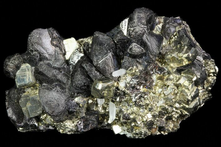 Sphalerite, Pyrite and Quartz Association - Peru #72585